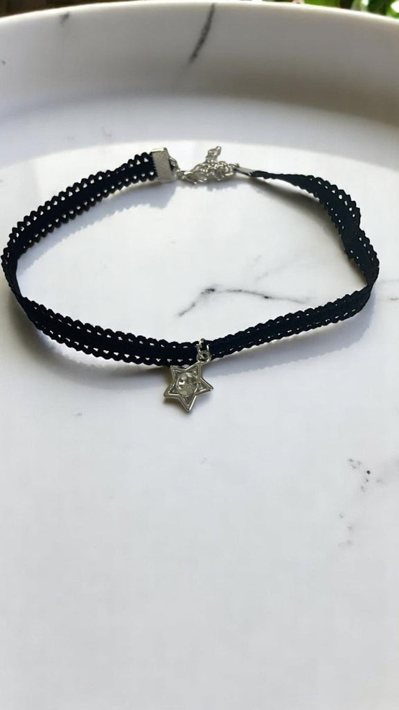 Black Elastic Chocker Necklace - StylePhase SA