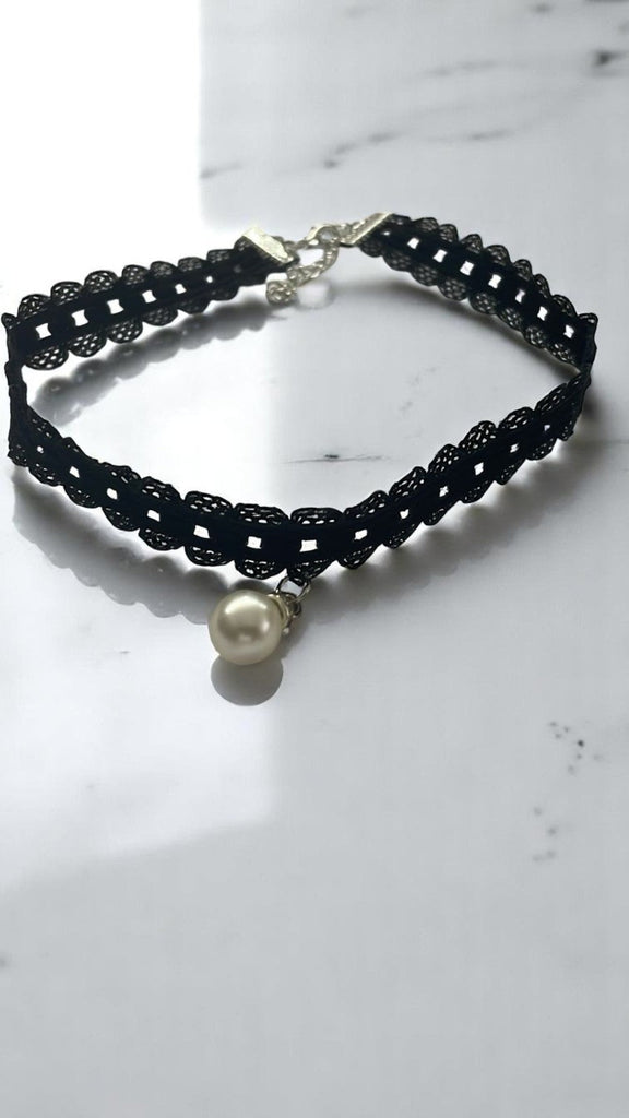 Black Elastic Chocker Necklace - StylePhase SA