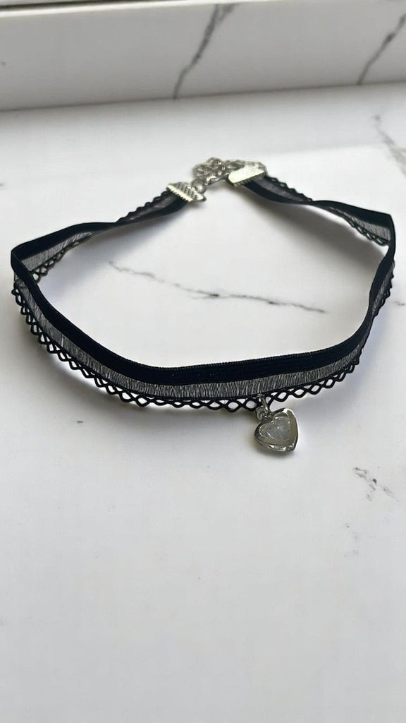 Black Elastic Chocker Necklace - StylePhase SA