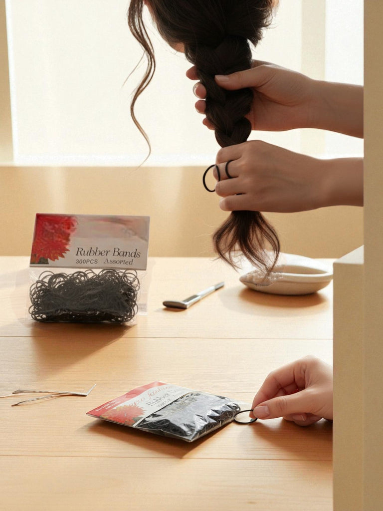 Black Elastic Hair Bands - StylePhase SA