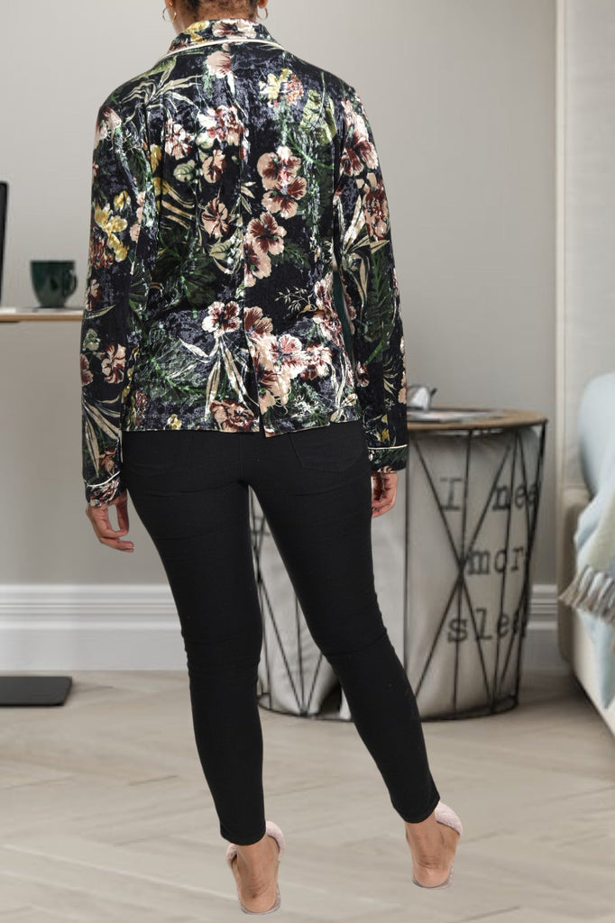 Black Floral Pj Top - StylePhase SA