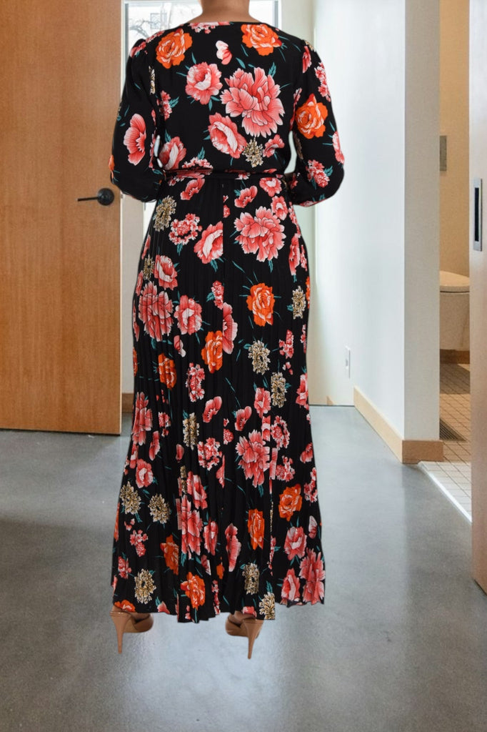 Black Floral Pocket Maxi Dress - StylePhase SA