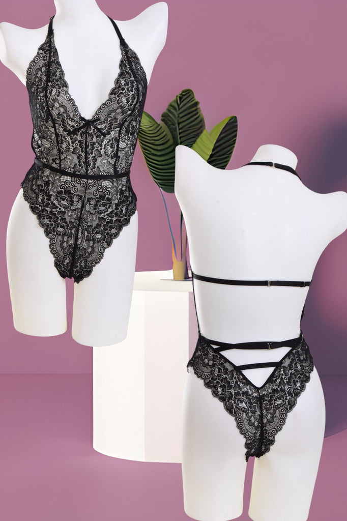 Black Lace Cut Out Lingerie - StylePhase SA