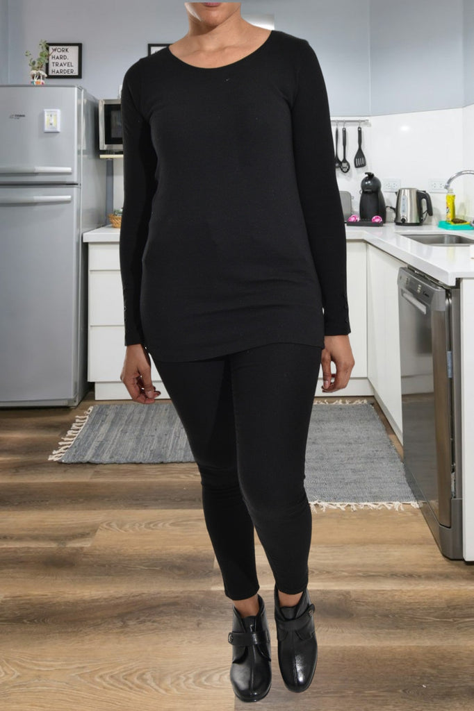 Black Long Sleeve Top - StylePhase SA