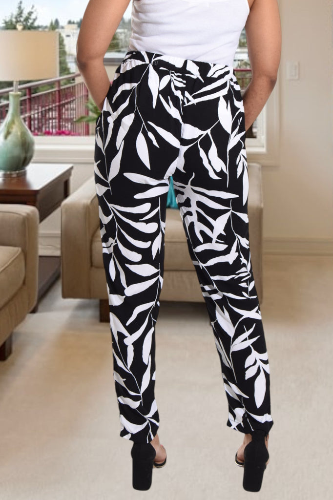 Black Marble Print Pocket Pants - StylePhase SA