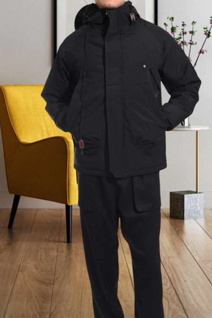 Black Mens Hoody Jacket - StylePhase SA