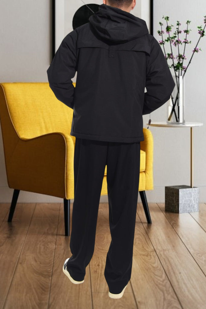 Black Mens Hoody Jacket - StylePhase SA
