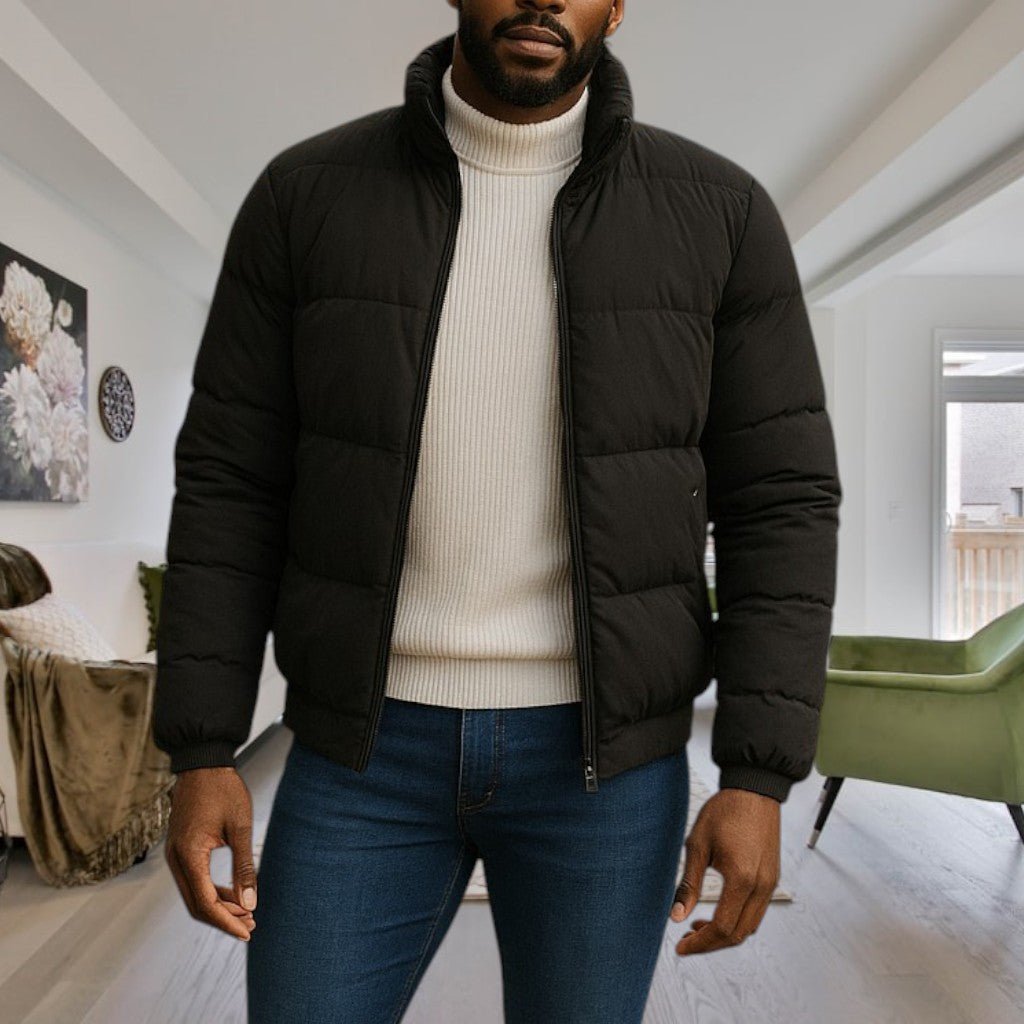 Black Mens Zip Jacket - StylePhase SA
