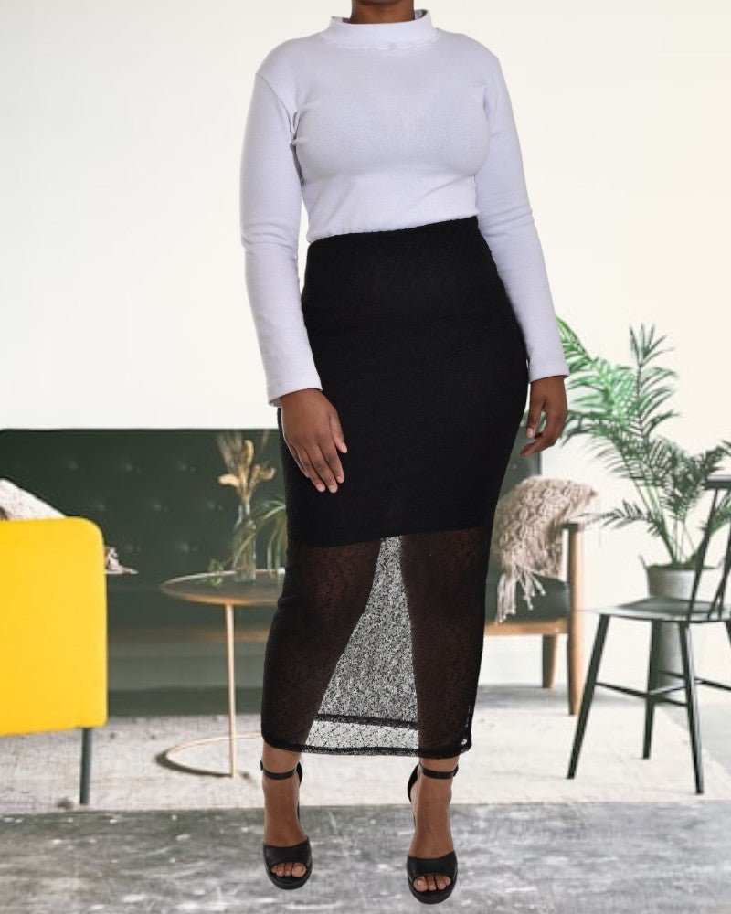 Black Mesh Skirt - StylePhase SA