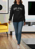 Black Milano Hoody Fleece Top - StylePhase SA