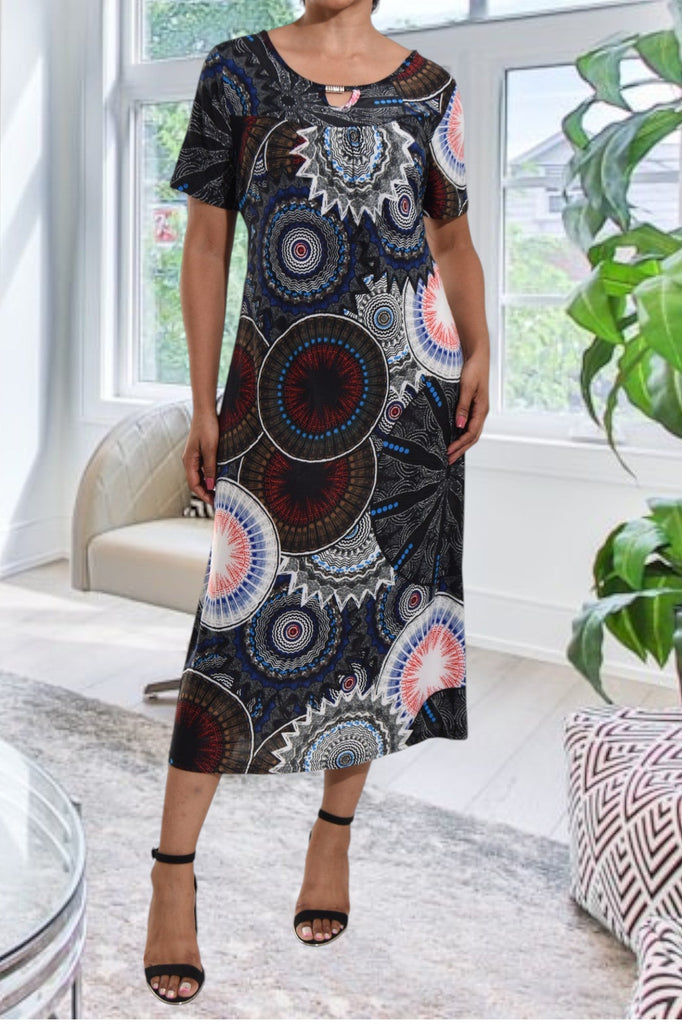 Black Multi Print Paisley Dress - StylePhase SA