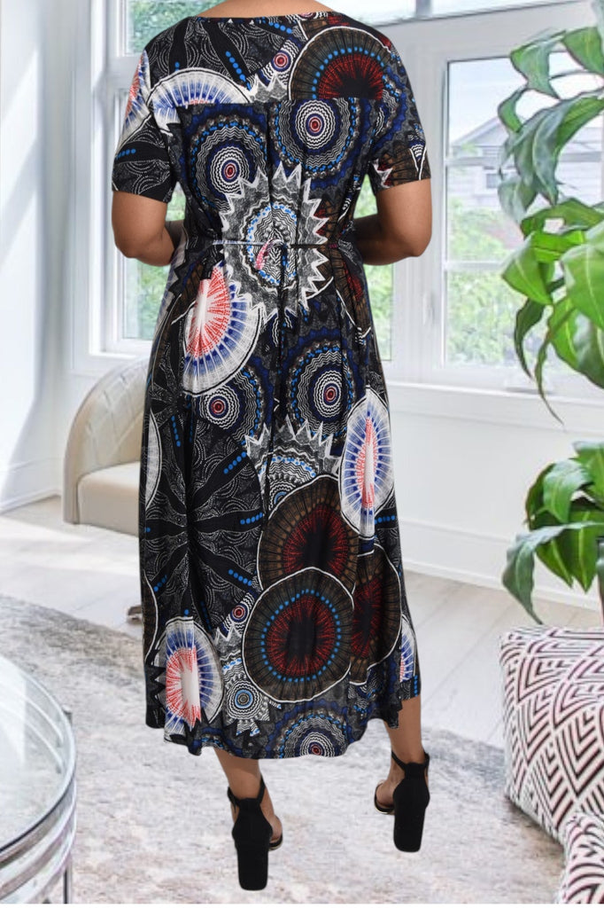 Black Multi Print Paisley Dress - StylePhase SA