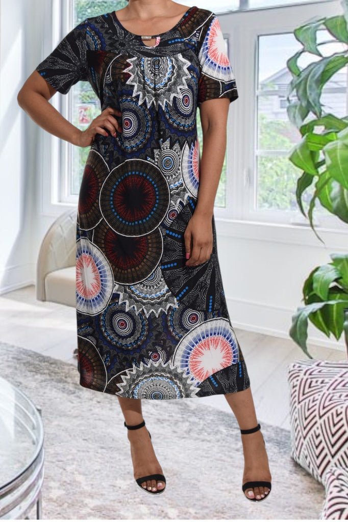 Black Multi Print Paisley Dress - StylePhase SA