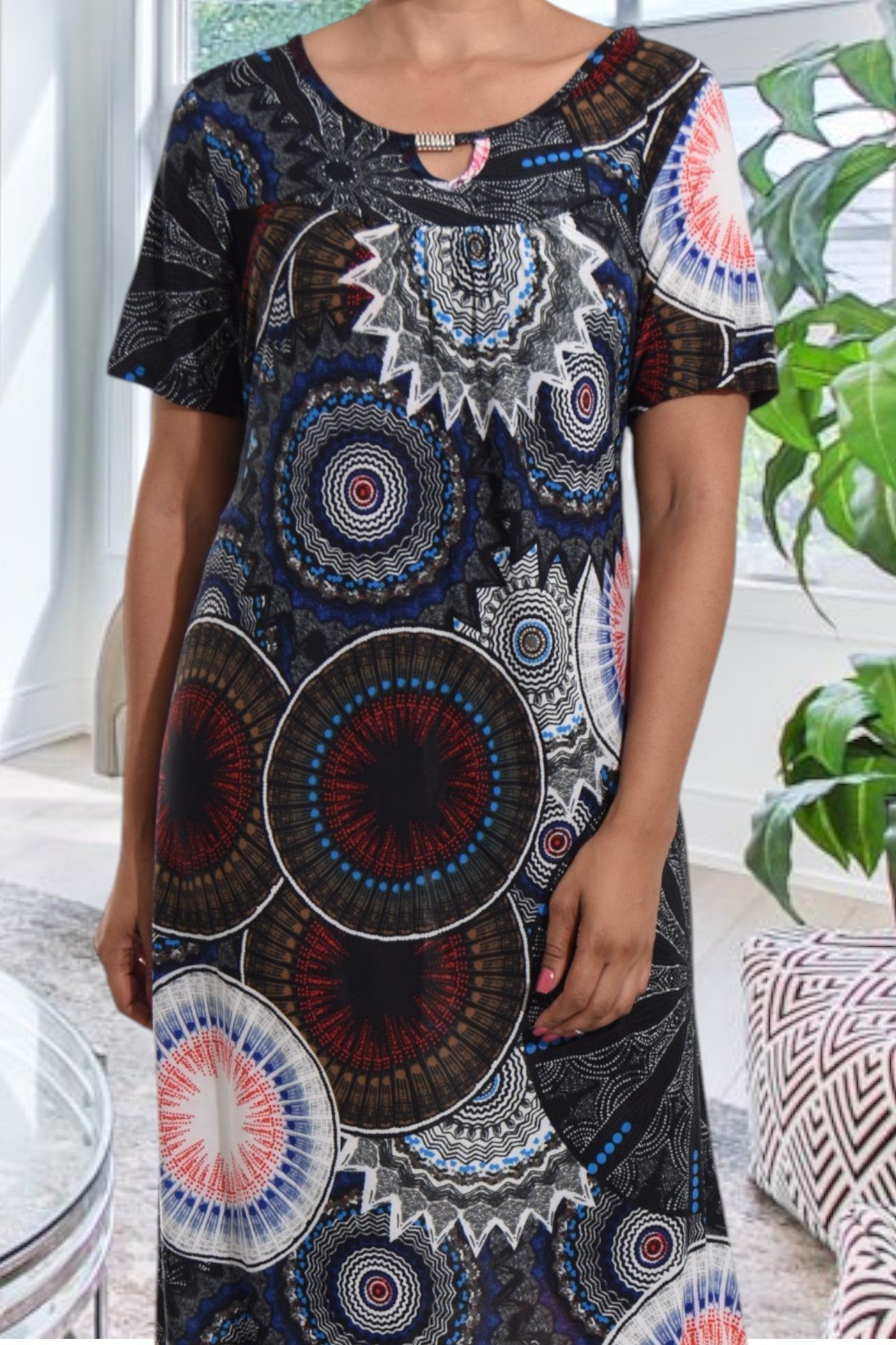 Black Multi Print Paisley Dress - StylePhase SA