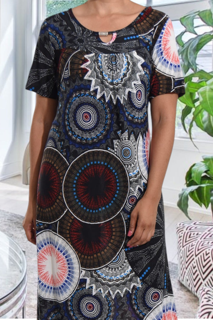 Black Multi Print Paisley Dress - StylePhase SA