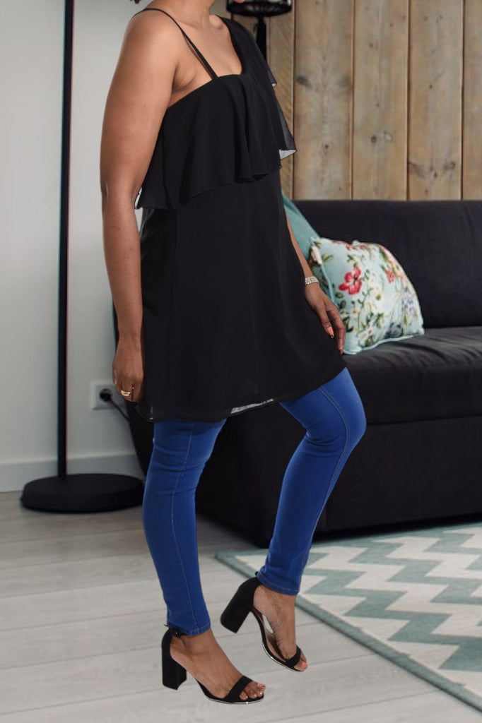 Black Off Shoulder Dress Top - StylePhase SA