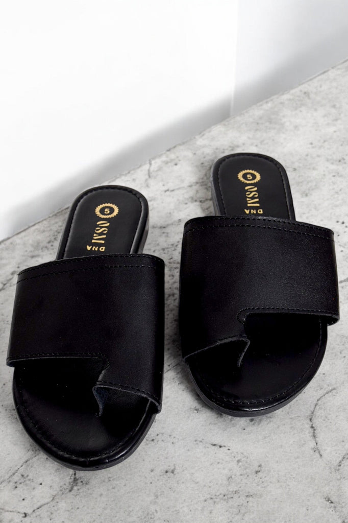 Black One Toe Sandal - StylePhase SA