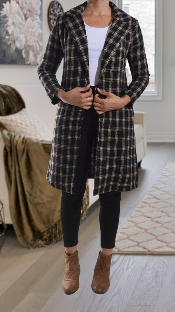 Black Open Coat - StylePhase SA