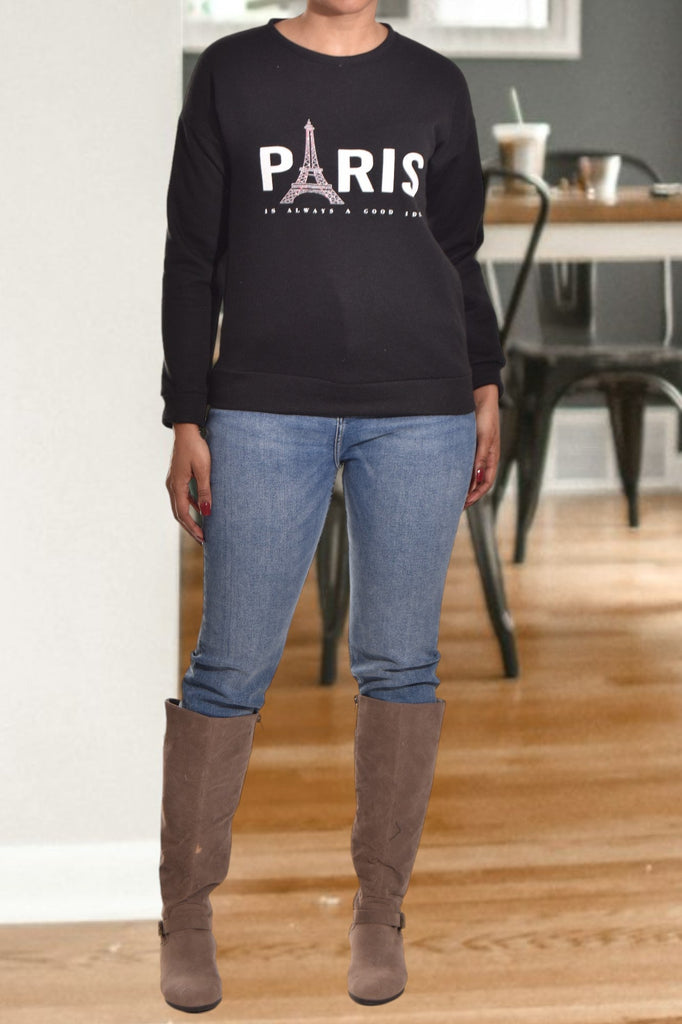 Black Paris Sweater - StylePhase SA