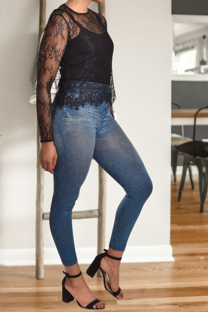 Black Patterned Net Top - StylePhase SA