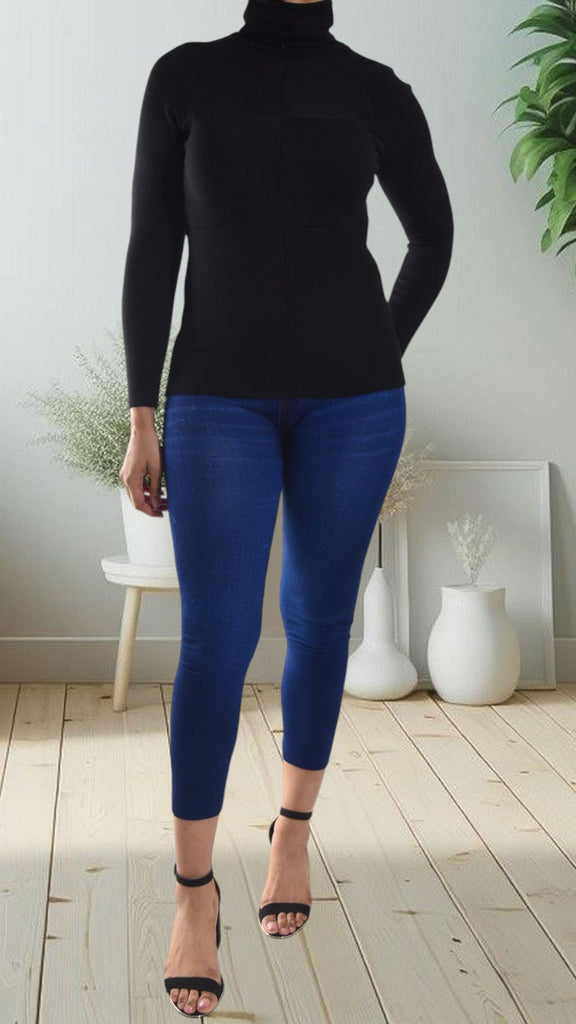 Black Polo Neck Top - StylePhase SA