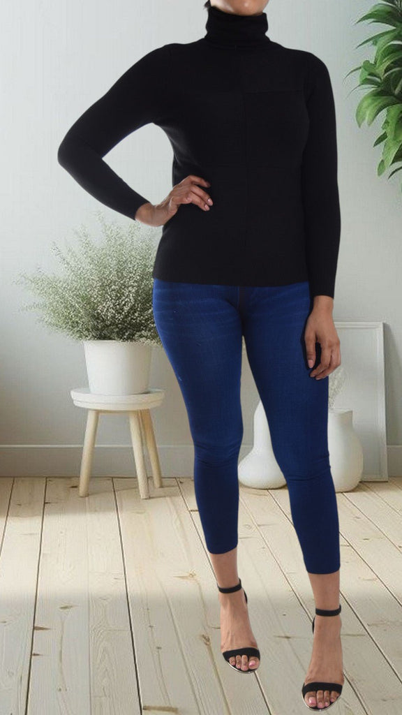 Black Polo Neck Top - StylePhase SA
