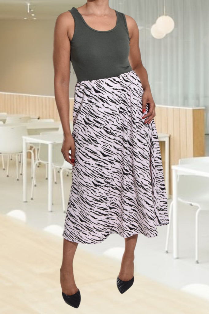 Black Printed Flare Skirt - StylePhase SA