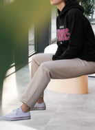 Black Printed Fleece Hoody Top - Rumours - StylePhase SA