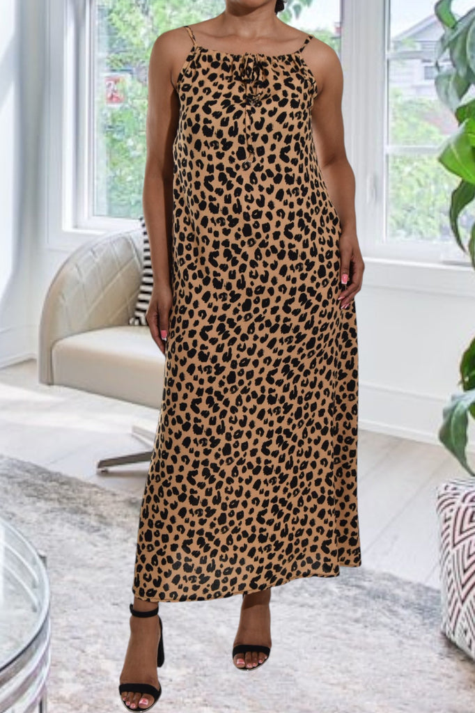 Black Printed Strappy Maxi Dress - StylePhase SA