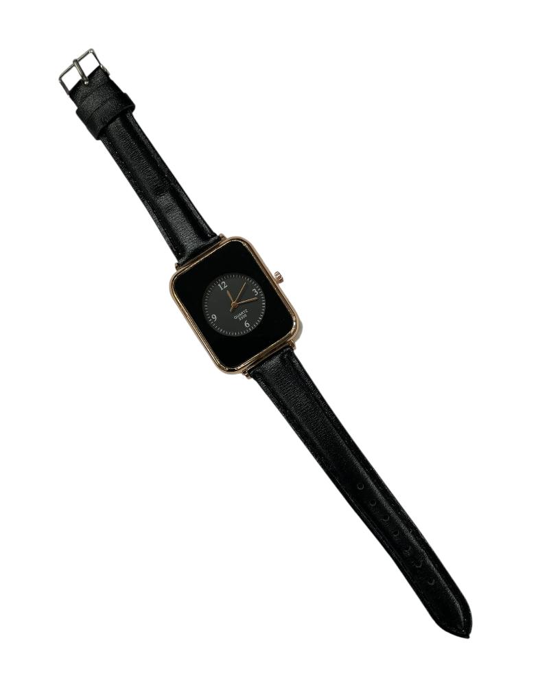 Black PU Strap Watch - StylePhase SA