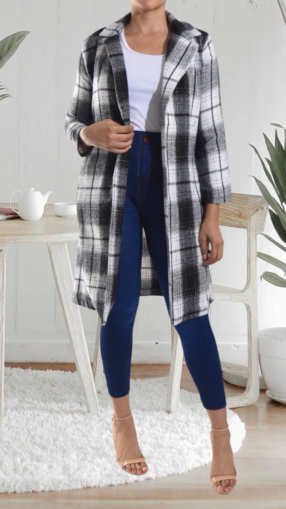 Black Shaded Open Coat - StylePhase SA