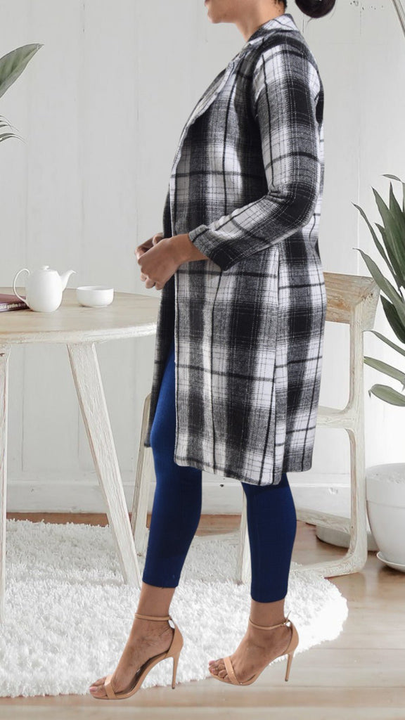 Black Shaded Open Coat - StylePhase SA
