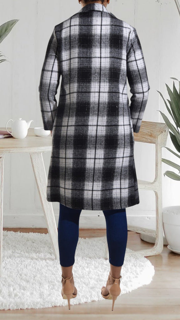Black Shaded Open Coat - StylePhase SA