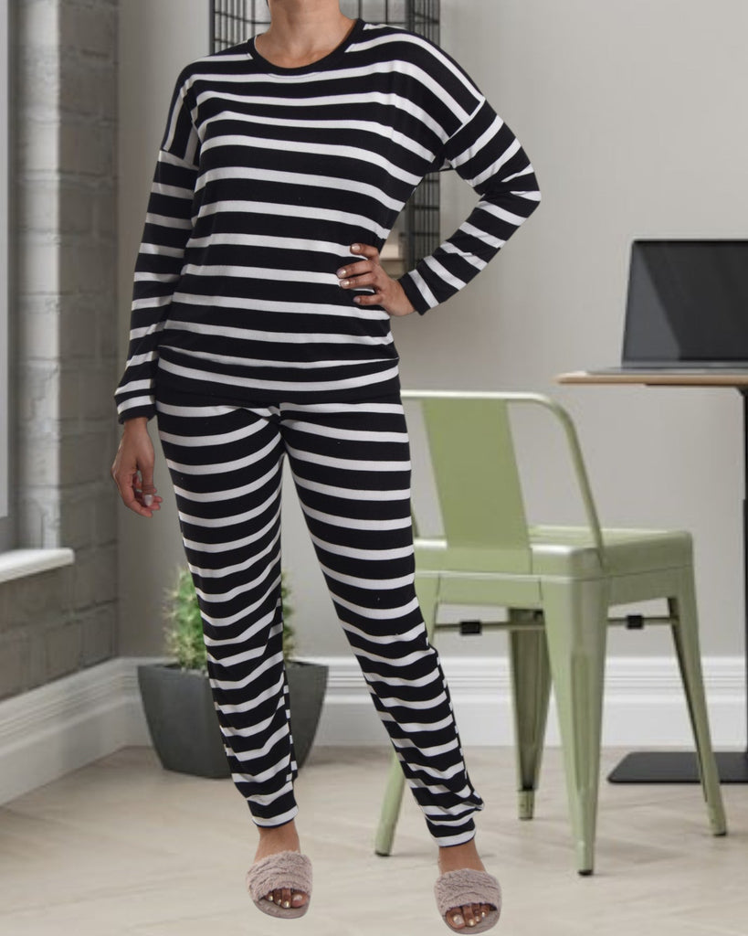 Black Striped Pj Set - StylePhase SA