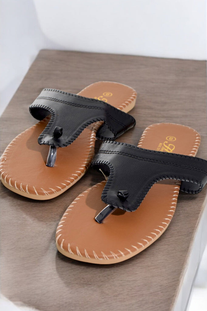 Black Thong Sandals - StylePhase SA