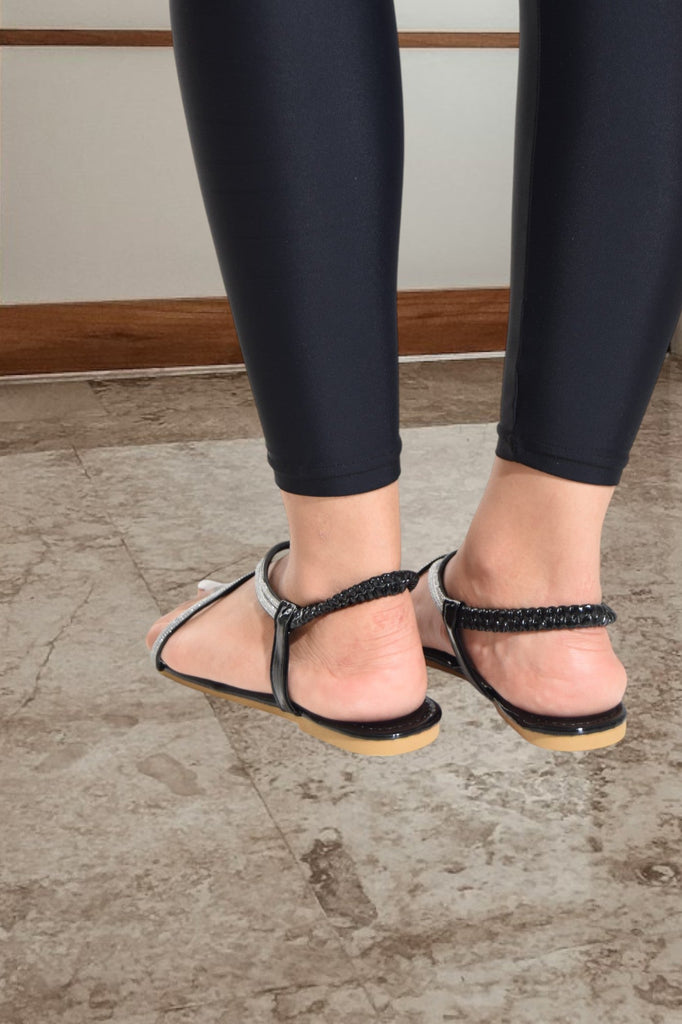 Black Toe Sling Back Sandal - StylePhase SA