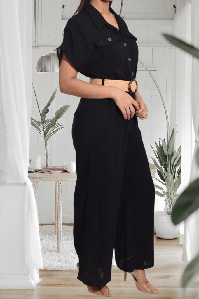 Black Wide Leg Jumpsuit - StylePhase SA