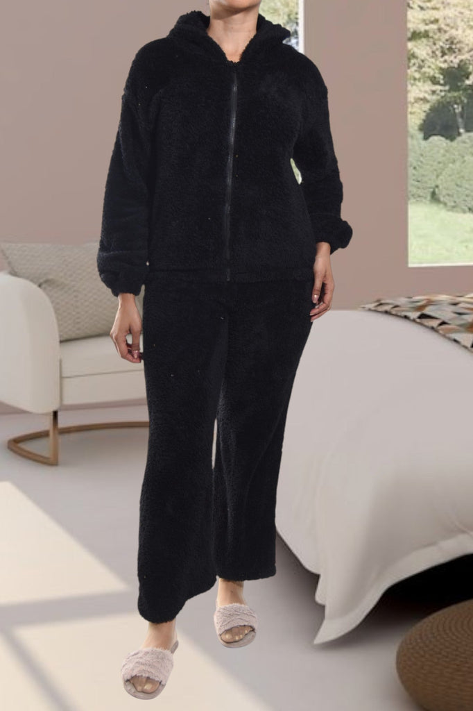 Black Zip Ear Pj Set - StylePhase SA