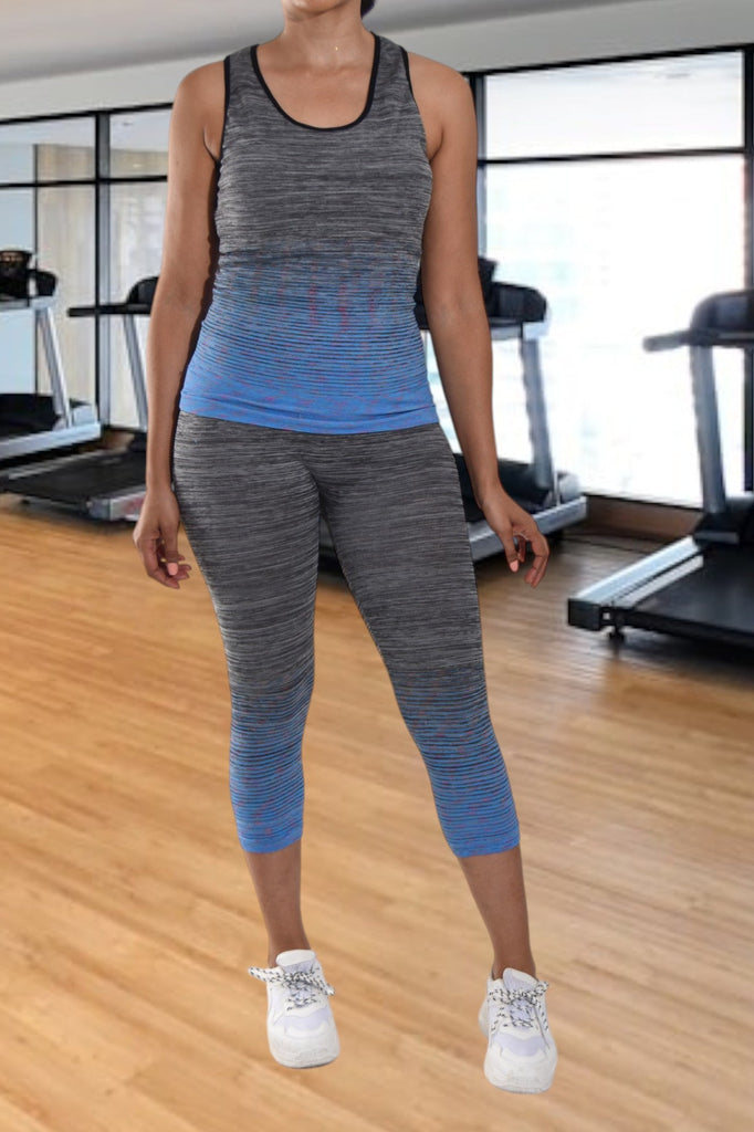 Blue 3/4 Activewear Set - StylePhase SA