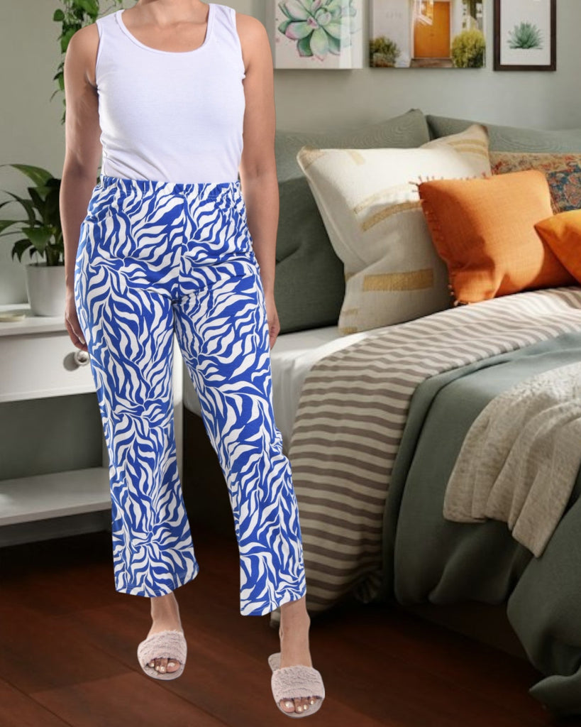 Blue And White Long Sleep Pants - StylePhase SA
