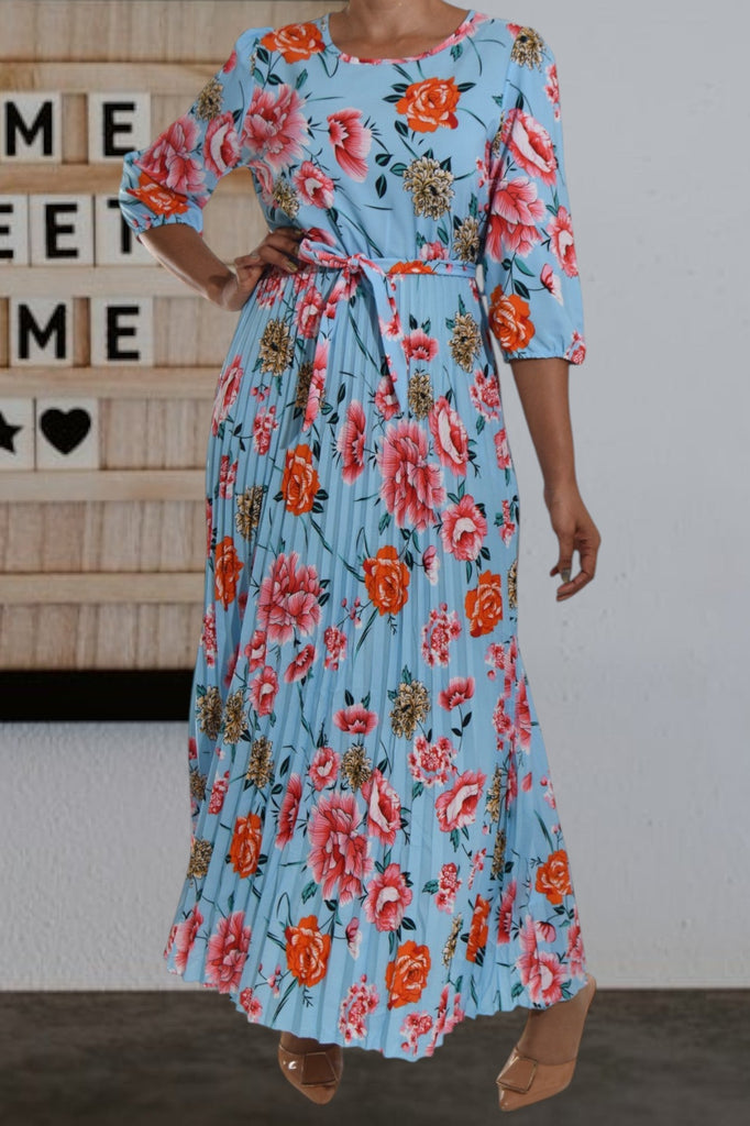 Blue Floral Pocket Maxi Dress - StylePhase SA