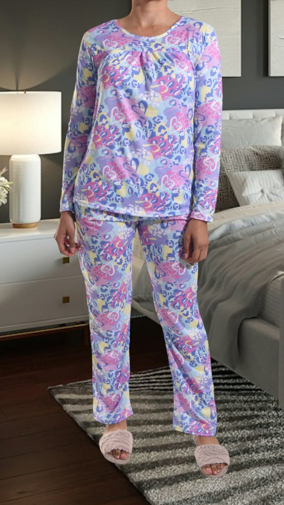 Blue Heart Long Pocket Pj Set - StylePhase SA