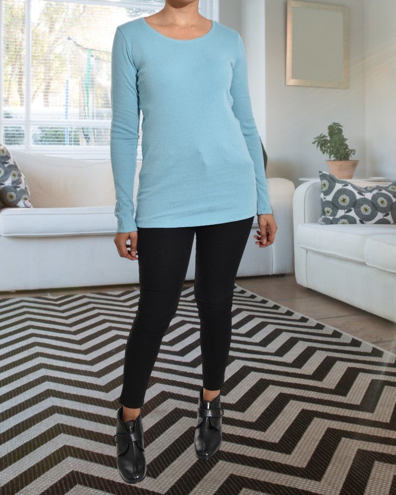 Blue Long Sleeve Top - StylePhase SA