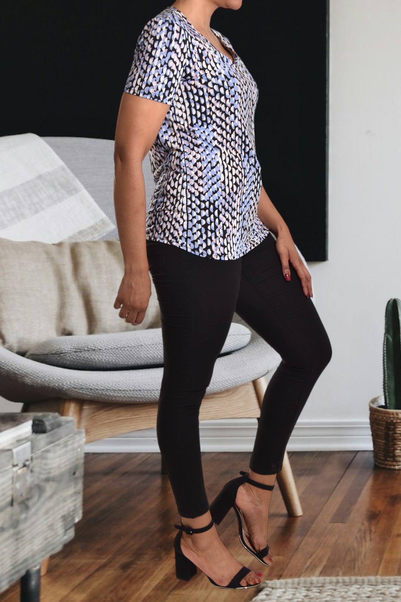 Blue Short Sleeve Top - StylePhase SA