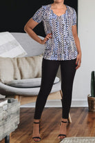 Blue Short Sleeve Top - StylePhase SA