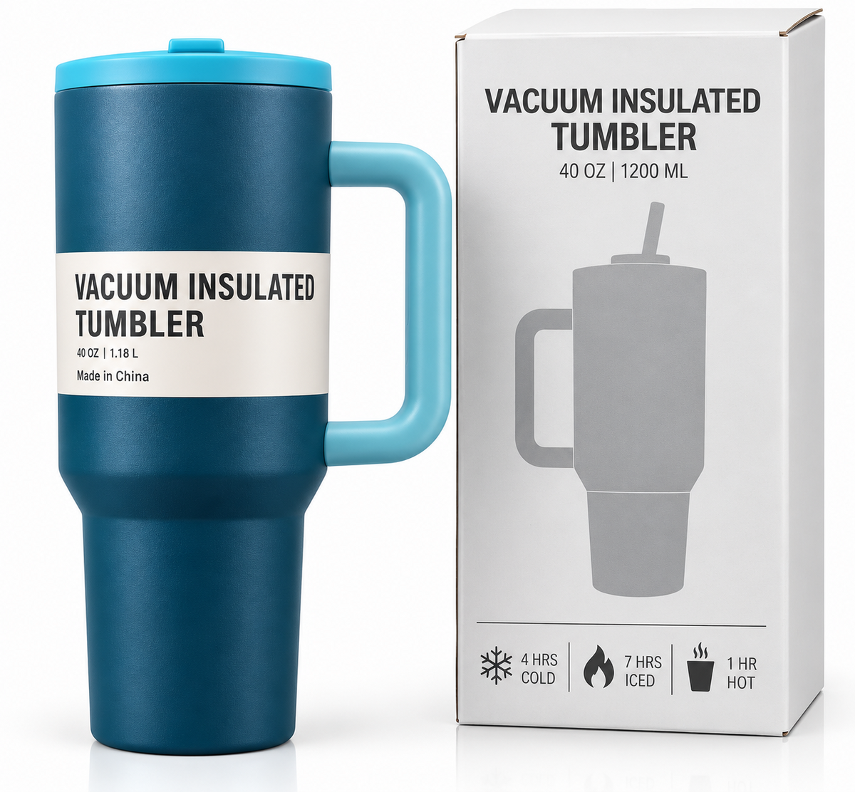Blue tumbler features and specifications