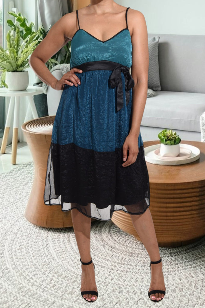 Blue Two Tone Strappy Dress - StylePhase SA