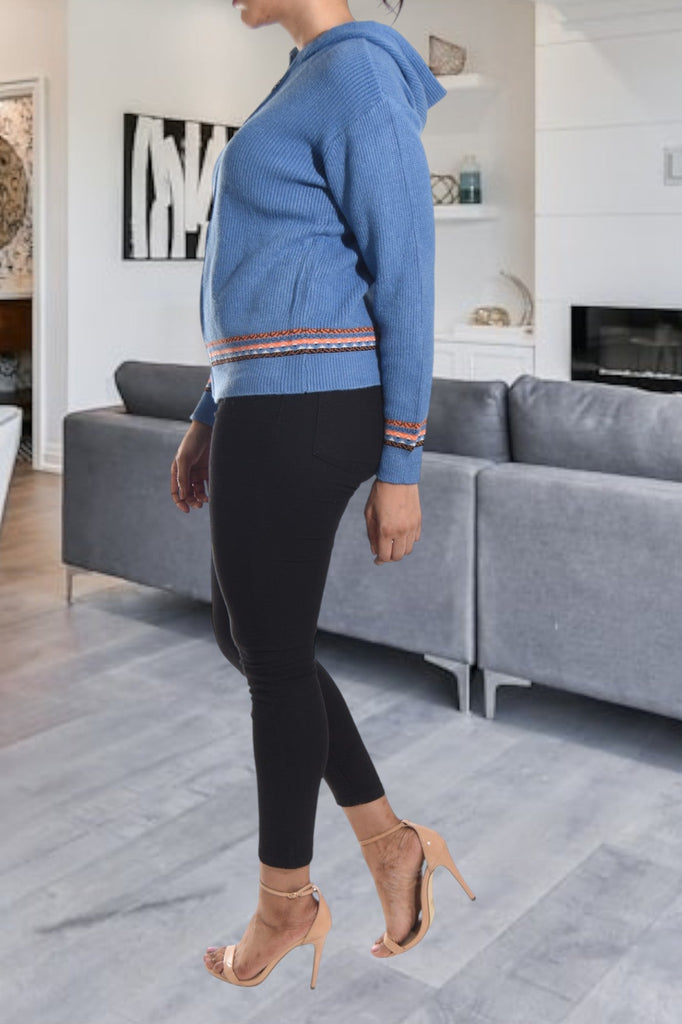 Blue Zip Hoody Jersey - StylePhase SA