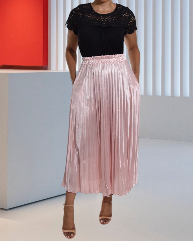 Blush Elasticated Pleated Skirt - StylePhase SA