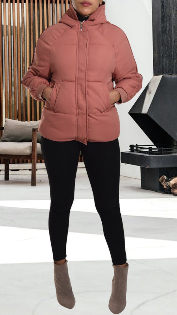 Blush Hooded Puffer Jacket - StylePhase SA